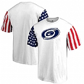Men's Carolina Hurricanes Fanatics Branded Stars & Stripes T-Shirt White FengYun,baseball caps,new era cap wholesale,wholesale hats